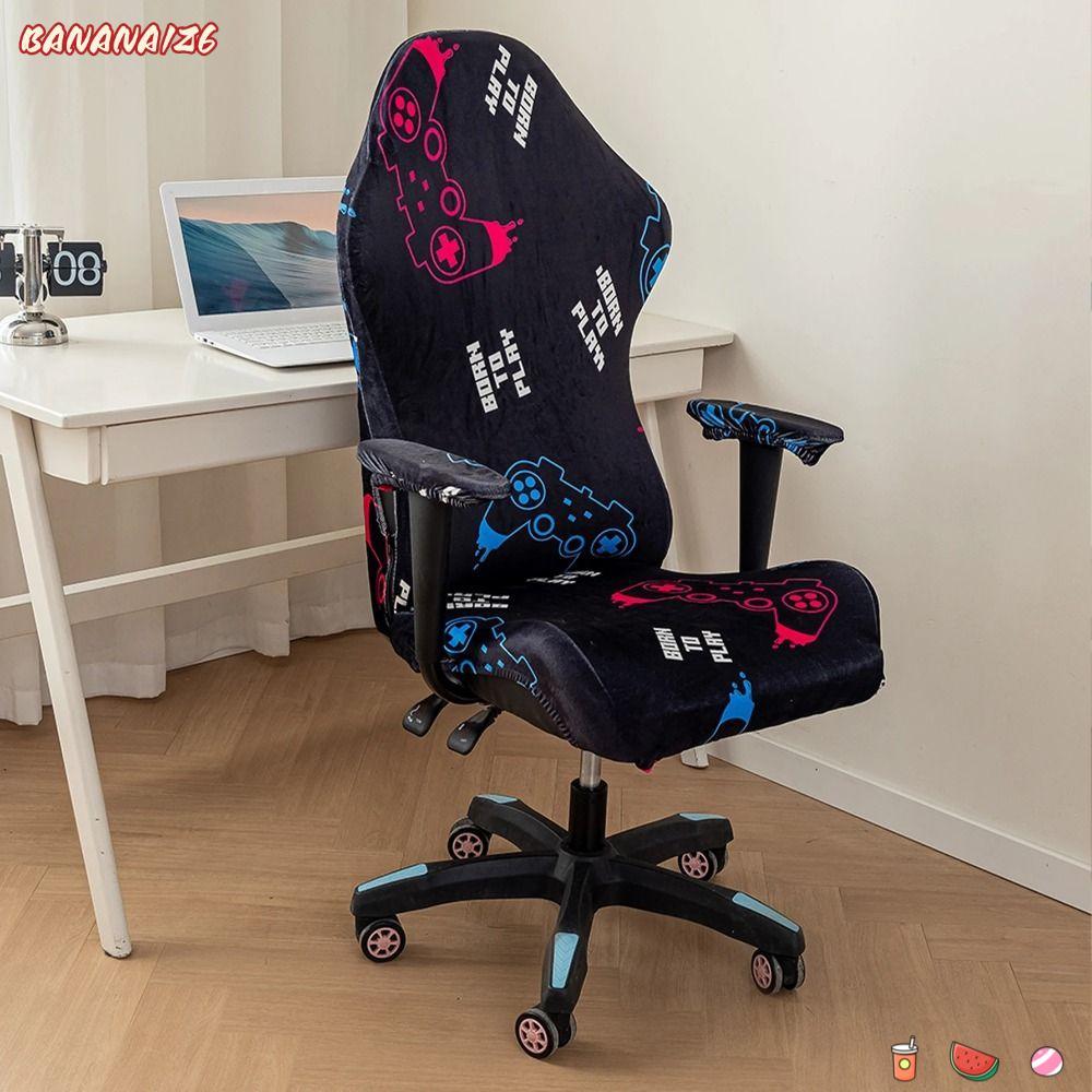 BANANA1Z6 Armchair Slipcovers, Spandex Velvet Gaming Chair Cover, Soft Elasticity Stretch Colourful 