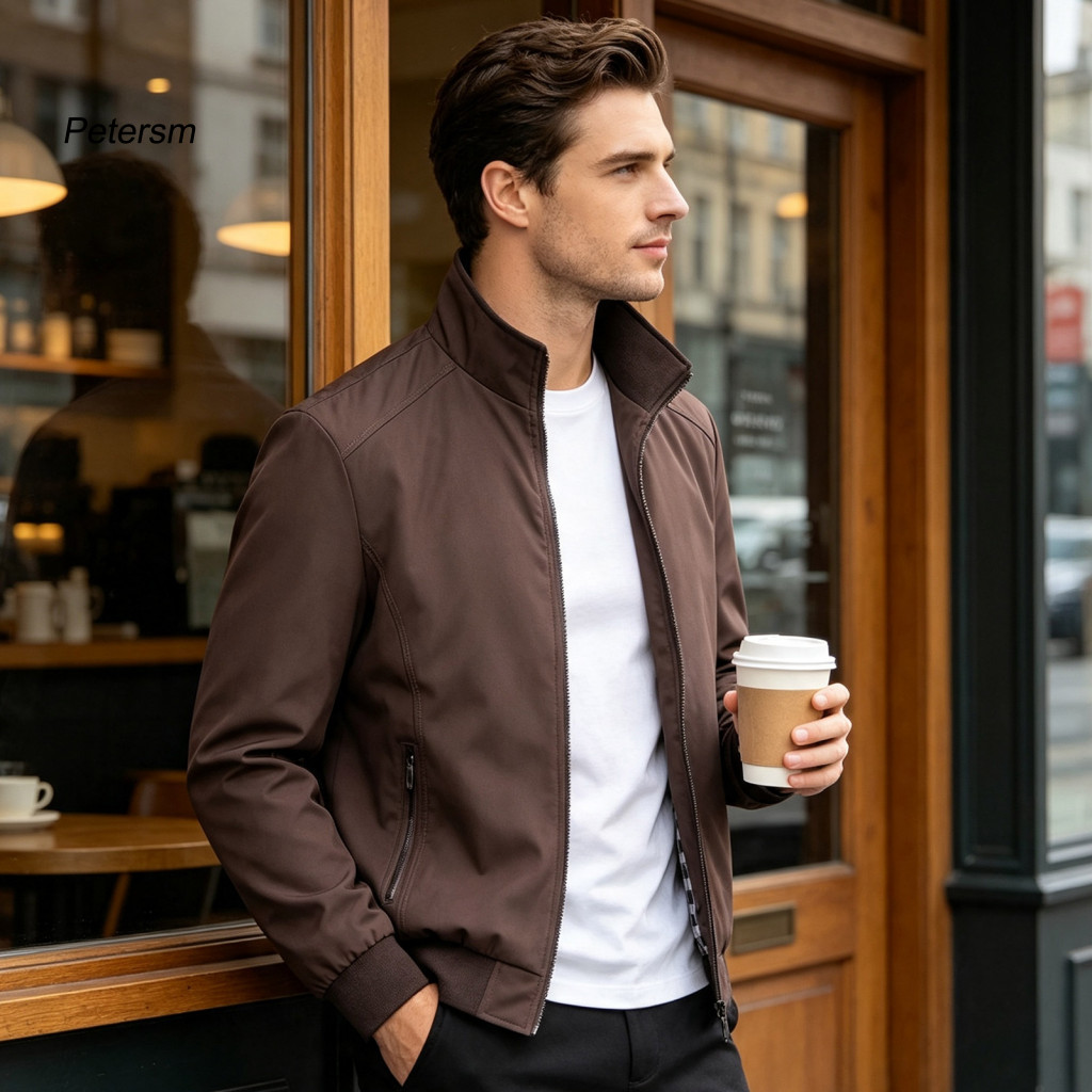 PP น้ําหนักเบา Transitional แจ็คเก็ตสําหรับชาย Bomber สไตล์ Softshell บาง Streetwear สําหรับ City Wa