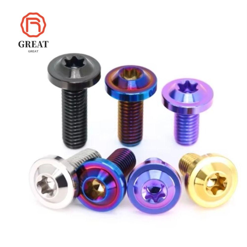 GREATMY สลักเกลียวไทเทเนียม, M6x10 พร้อมสกรูหัว Torx หัว Torx, M6x20 M6x15 สกรูไทเทเนียม
