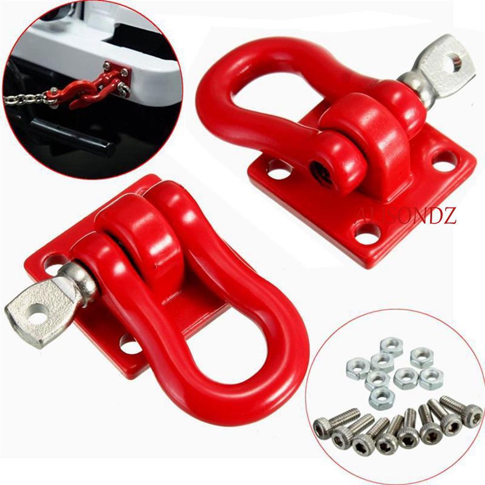 ALISONDZ โลหะ Trailer Hook Trailer SCX10 1 คู่ Crawler RC สําหรับรถบรรทุก Scale SCX-10 Winch RC Craw