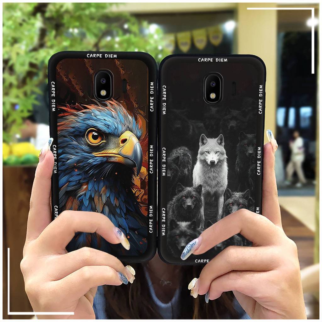 SAMSUNG ฝาหลังเต็มห่อเคสโทรศัพท์สําหรับSamsung Galaxy J4 2018/J400F TPUแฟชั่นการออกแบบป้องกันป้องกัน