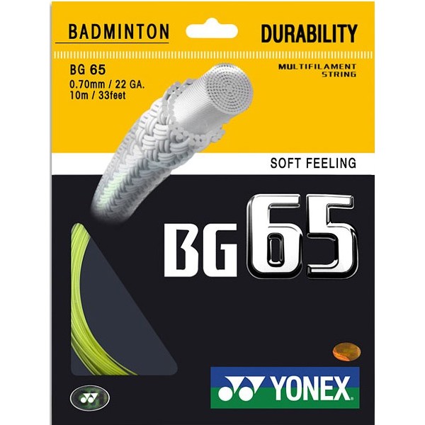 ญี่ปุ่นเดิมแท้ YONEX YONEX yy สายไม้แบดมินตัน BG-65 สายแบดมินตันทนทานความยืดหยุ่นสูง