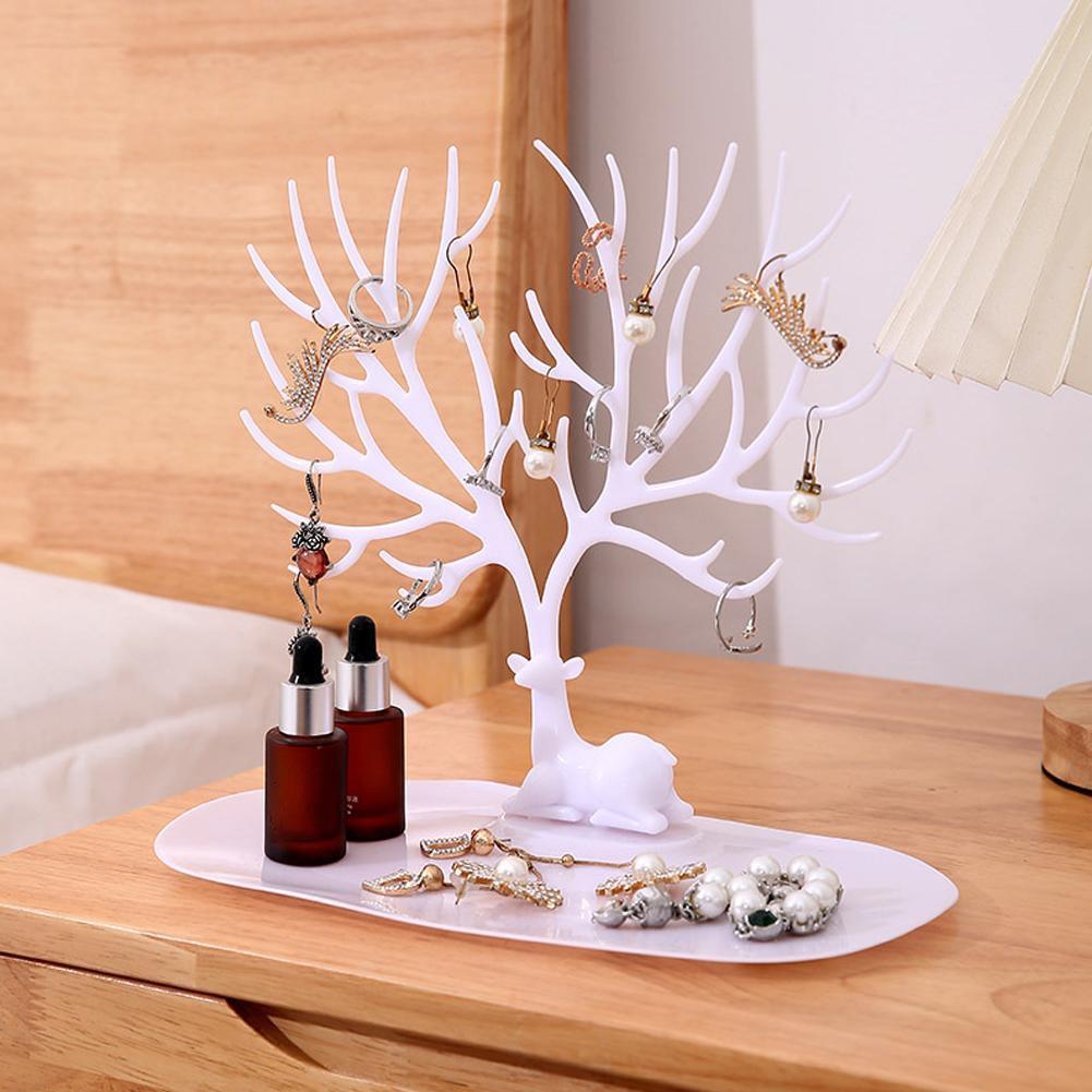 Creative Simple Bird Tree Design Key Holder Jewellery Rack Storage Desktop D5q0