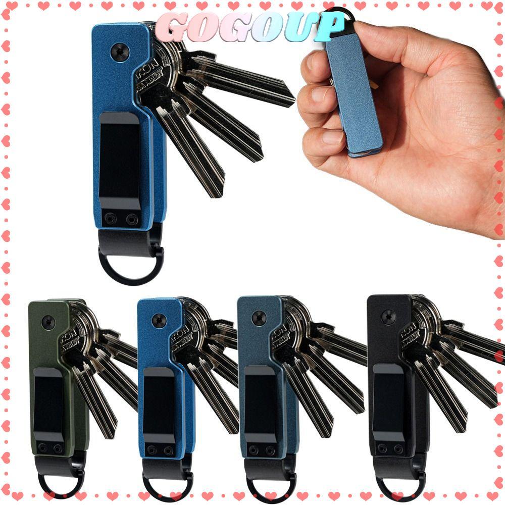 GOGOASDRF Key Organizer, Metal Compact Key Holder, Minimalist Holds 2-5 Keys Keys Bag Outdoor