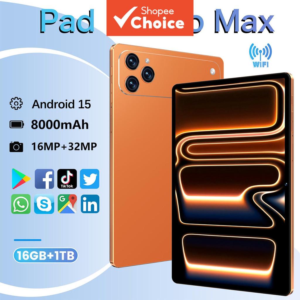 สไตล์ใหม่ล่าสุด Pad 17 Pro Max แท็บเล็ตพีซี 10.1 นิ้ว 16GB+1TB สําหรับบริการธุรกิจและการศึกษาและความ