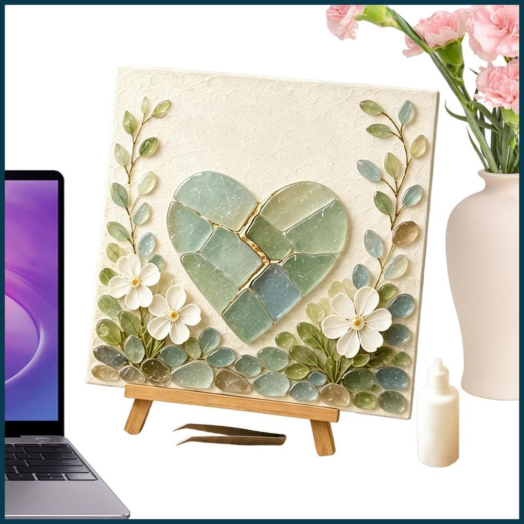 Sea Glass Art ชุดสําหรับผู้ใหญ่กรอบภาพงานศิลปะโต๊ะเครื่องประดับ DIY Sea Glass กรอบงานศิลปะผู้ใหญ่เริ