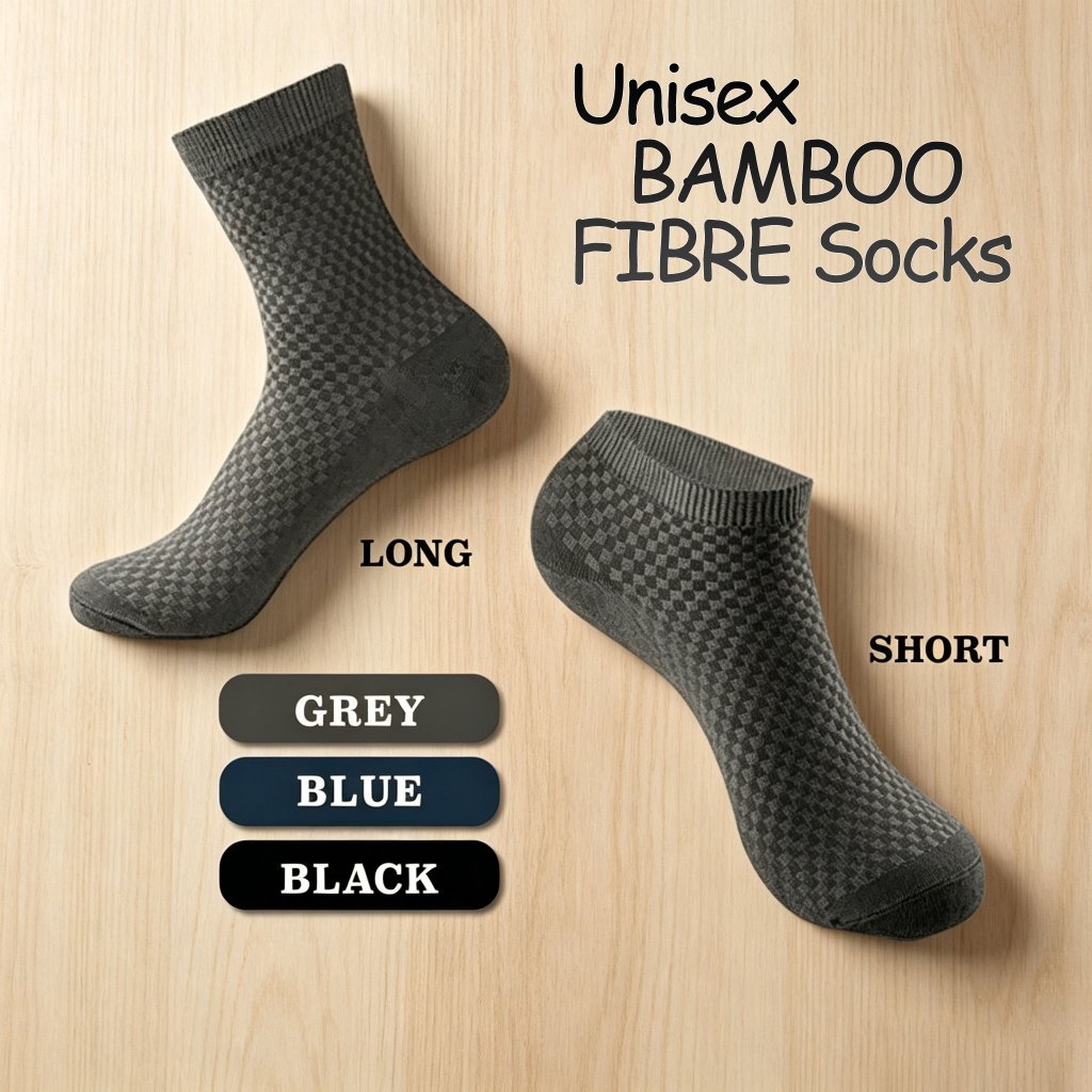 ถุงเท้าไม้ไผ่ Unisex Stoking Bamboo Fibre ถุงเท้าไม่มีกลิ่น Casual ถุงเท้าโรงเรียนอย่างเป็นทางการ St