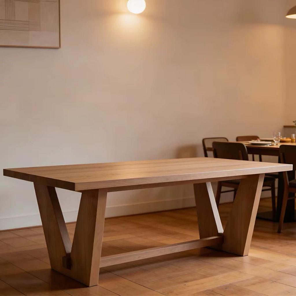 Solid wood dining table, natural wood long table, homestay long table, desk, tea table, vintage offi