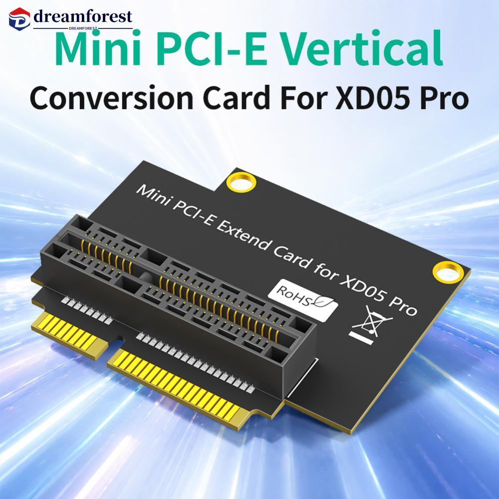 DFS Mini PCI-E Extender Card สําหรับ XD05 Pro มุมขวา 90 องศาความเร็วสูงสัญญาณ Integrity สําหรับ Comp