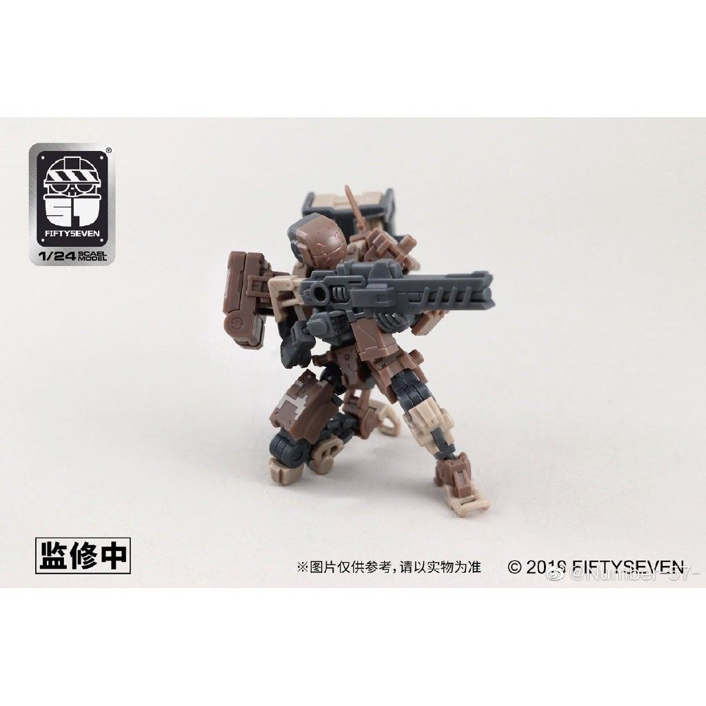 FIFTYSEVEN No.57 Puppet Squad Fighting Type 5 Desert Color Assembled Mecha 8cm Model