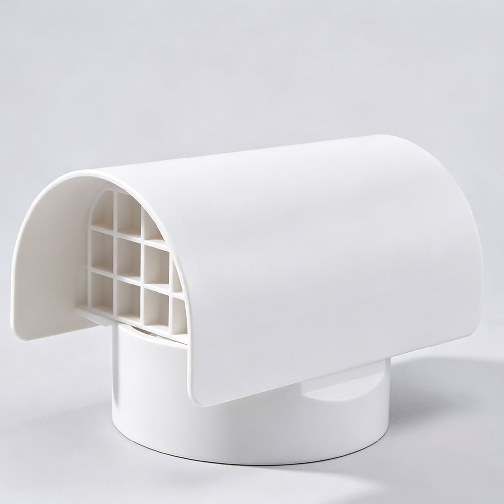 นิ้ว Pvc Vent Cap ฝาครอบระบายอากาศหลังคา Pvc Vent Cap Weatherproof Vent Hood ท่อไอเสีย Vent Protecto