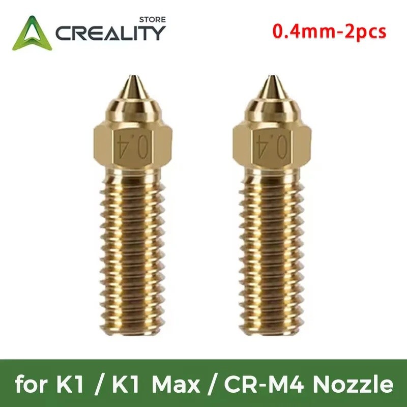 HB Creality K1/K1 Max หัวฉีด 2 PC Original ทองเหลืองความเร็วสูง 3D เครื่องพิมพ์หัวฉีด 0.4 มม.พอดี 1.