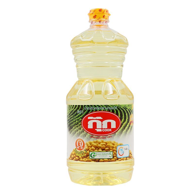 กุ๊กน้ำมันถั่วเหลือง 1.9ลิตร Cook Soybean Oil 1.9ltr. [หมายเลขบาร์โค้ด 8850180010052 ]
