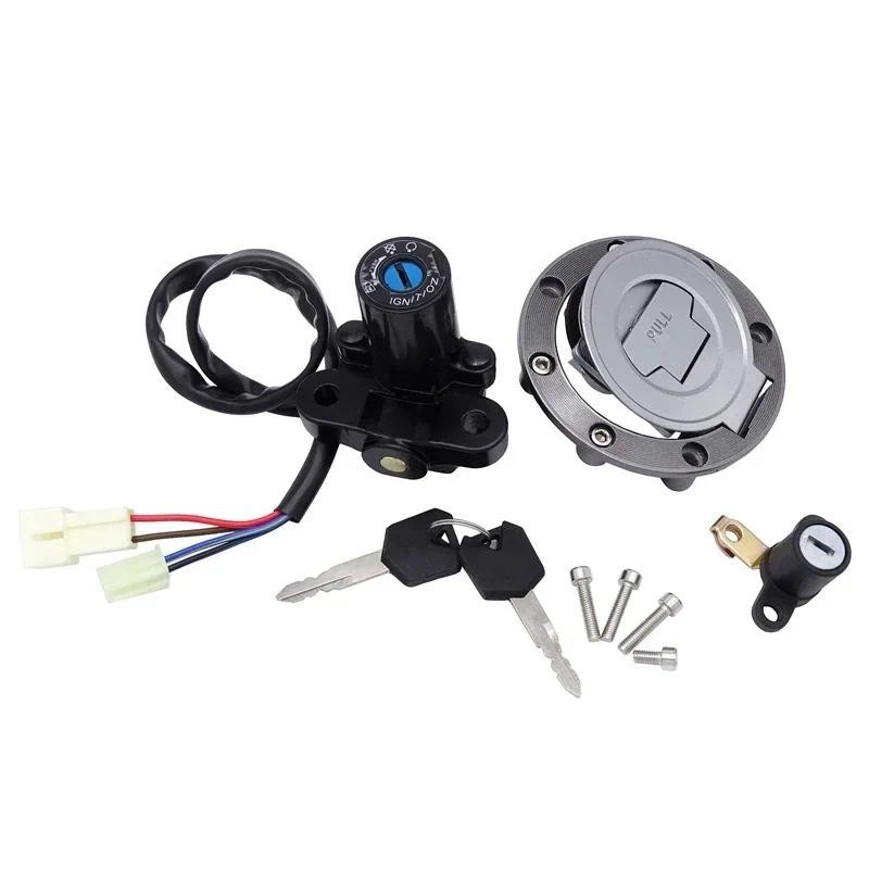 รถจักรยานยนต์สวิทช์จุดระเบิดล็อคการใช้แก๊ส 2 ชุดกุญแจสําหรับ Yamaha MT03 06-12 YZF R6 R1 XJ6 FJ09 FZ