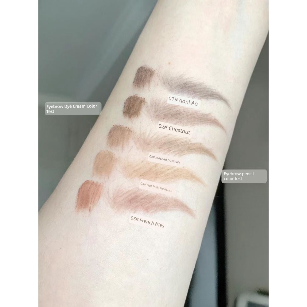 ที่ปัดคิ้ว ย้อมคิ้ว FLORTTE FLORTTE Double-Headed Blade ดินสอเขียนคิ้วครีมย้อมคิ้ว 2-in-1 กันน้ํายาว