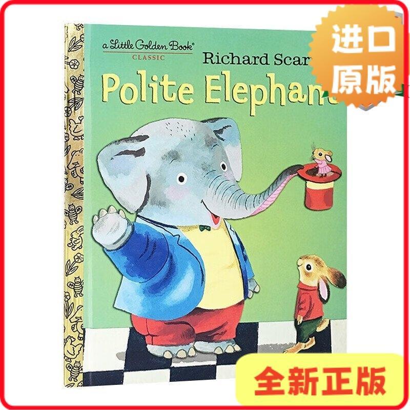 [สต๊อกพร้อมดั้งเดิม] หนังสือภาพปกแข็ง Polite Elephant Polite Elephant Scarrys Polite Elephant Scarry