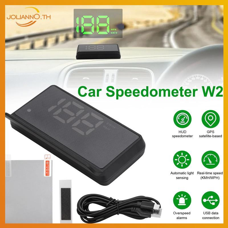 Joliann0 รถ Head Up จอแสดงผล W2 GPS HUD สีเขียวกระจกโปรเจคเตอร์สําหรับรถ Speedometer Electronics ควา