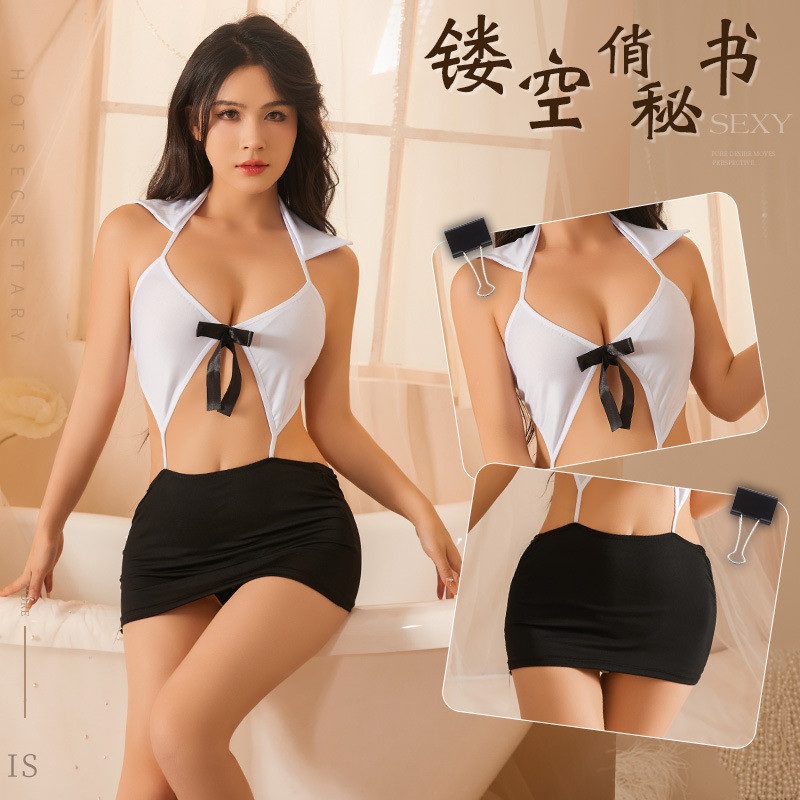 ชุดชั้นในเซ็กซี่ Passion Uniform Emotional Nightdress Secretary Hot Student Pure Desire Plus Size Su