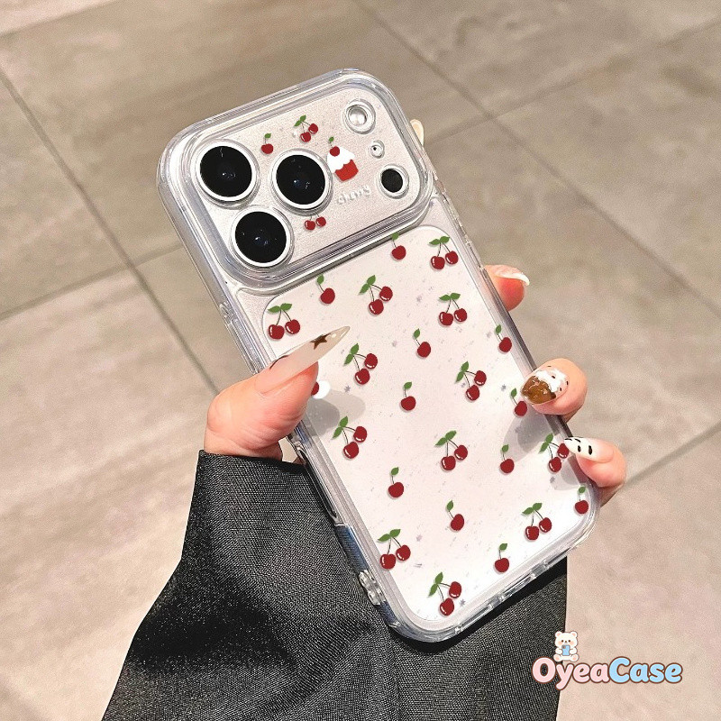 Cherry Clear Case สําหรับ Vivo S60 S50 S30 Pro Mini V21 V21E V21S V20 SE V19 Neo V17 V15 V11 V11i V9