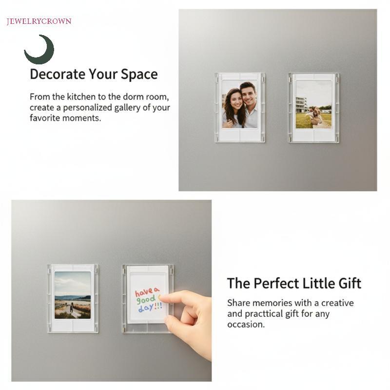ตู้เย็นแม่เหล็ก 3 นิ้วกรอบรูป Minimalist อะคริลิคออกแบบโปร่งใส 1 หรือ 5 Pa สําหรับ Office Kitchen ตู