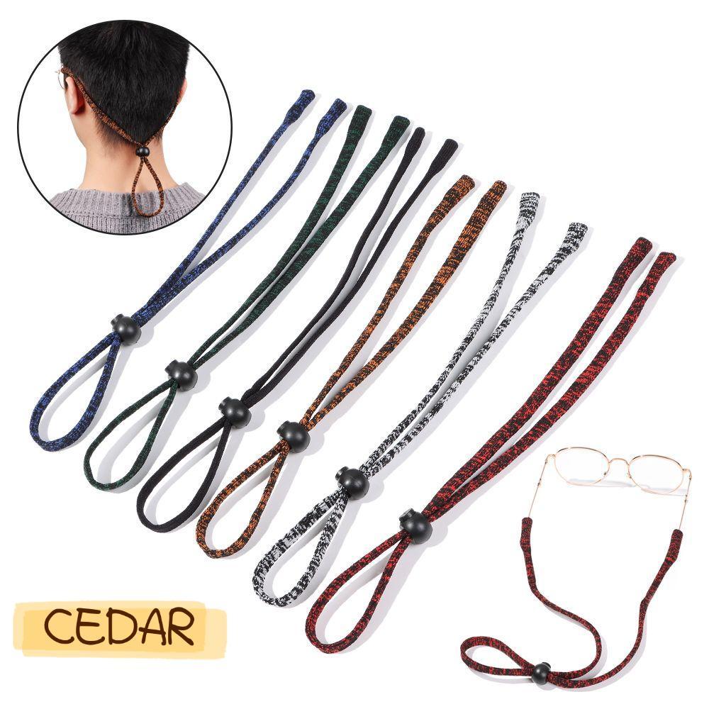 CEDAR  สายคล้องแว่นตา ปรับได้ ผู้ชายผู้หญิง ทนทาน อุปกรณ์แว่นตา สายคล้องคอ