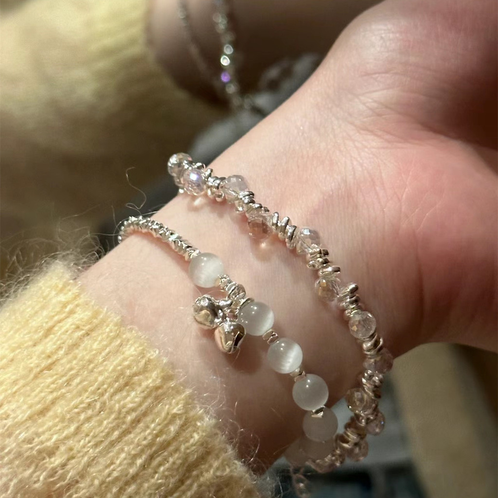 [เหมียว] French Cool Feeling Bulb Pearl Opal Beaded Bracelet Stacked Bracelet Bracelet Accessories
