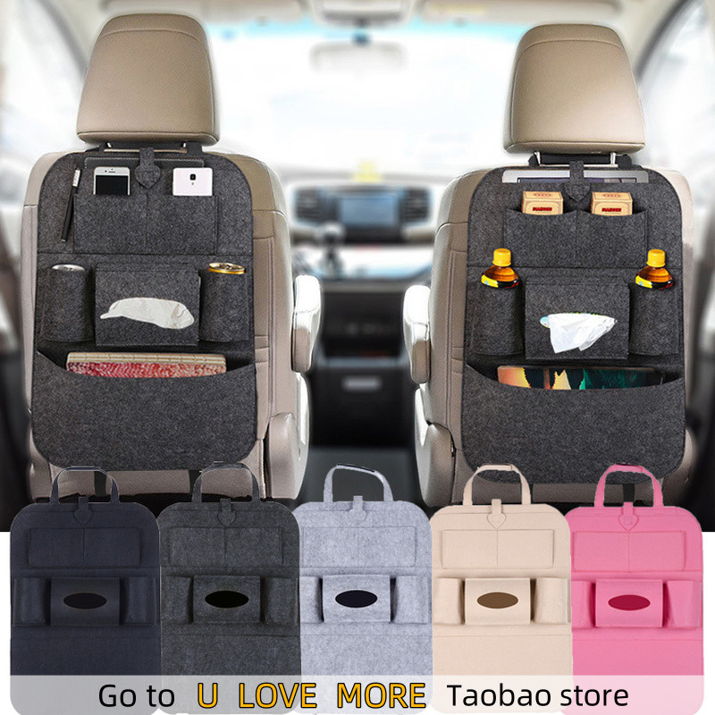 1 ชิ้น Universal Car Back Seat Storage Bag Organizer Trunk Elas