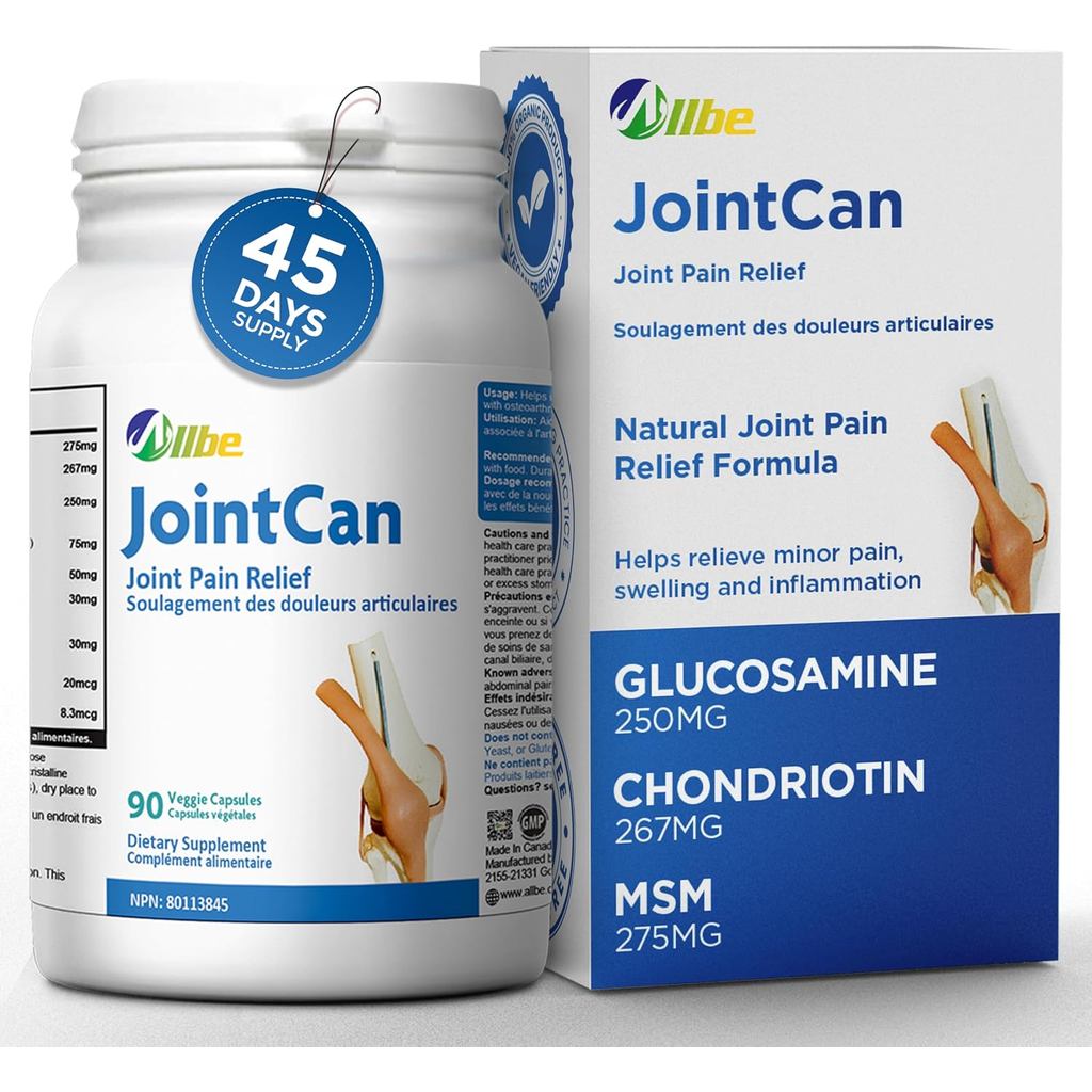 ALLBE JointCan Joint plement - กลูโคซามีน 250 มก., 267 มก. Chondriotin, 275 มก. M, คอลลาเจน 30 มก., 