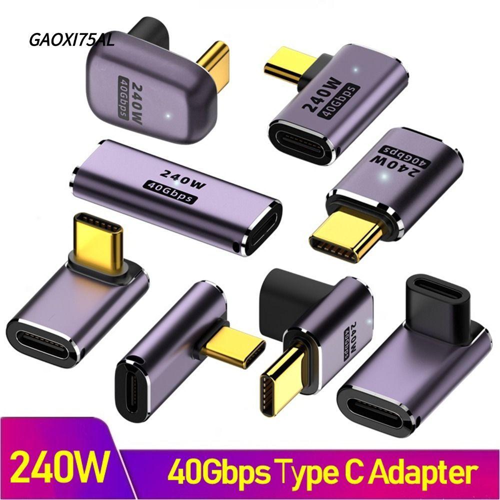 GAOXI75AL อะแดปเตอร์ Type C ตัวบ่งชี้ LED 8K 60HZ ตัวแปลง USB C ชายกับหญิง