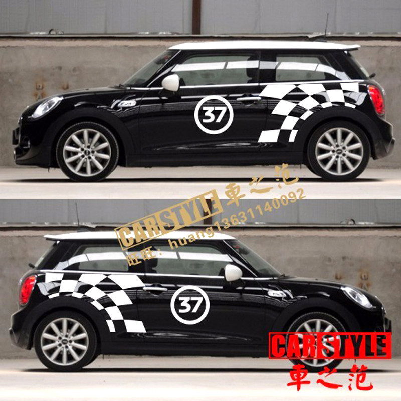 ยี่ห้อใหม่ Oracal สไตล์รถสติกเกอร์ JCW สําหรับ mini cooper F56 R55 R56 R57 R58 R59 R61 F55 F57 (2 ชิ