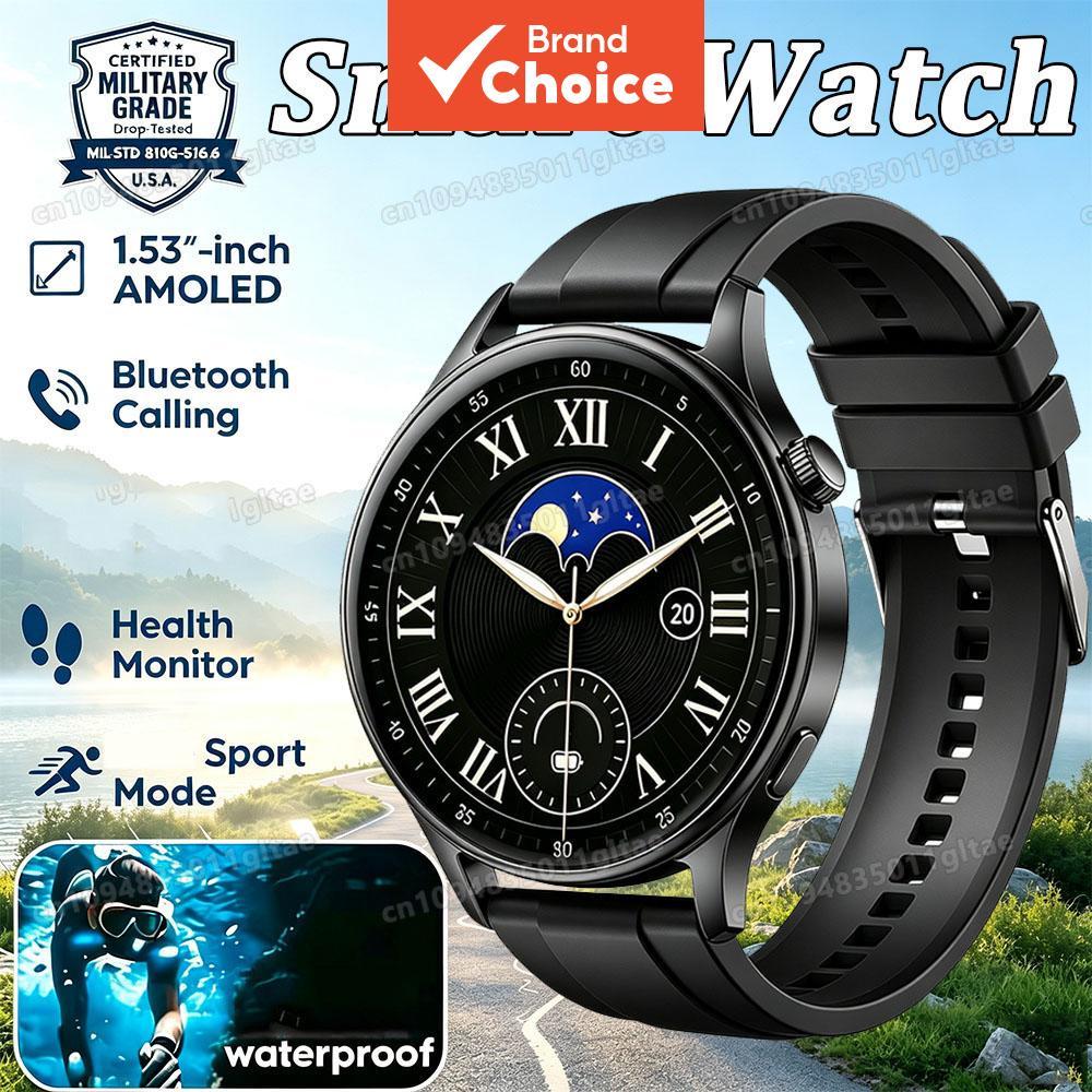 ใหม่นาฬิกา 5 Pro 2026 SmartWatch BluetoothCall กันน้ําหน้าจอ AMOLED นาฬิกาที่กําหนดเอง Face Sport Sm