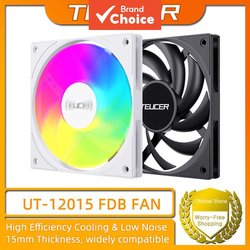TEUCER พัดลมระบายความร้อนแบบบาง รุ่น UT-12015 ขนาด 120 มม. รองรับ ARGB ใช้แบริ่ง FDB ประสิทธิภาพสูงสําหรับระบายความร้อน CPU และงานประกอบคอมพิวเตอร์