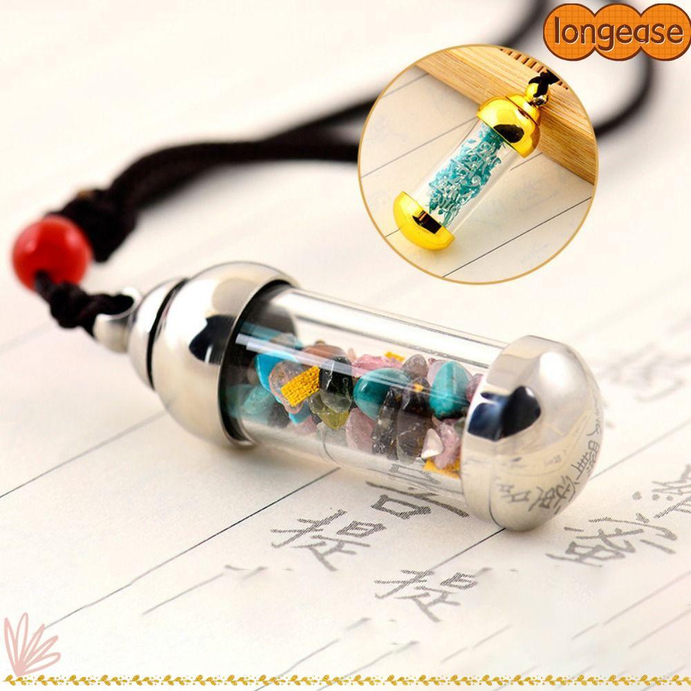 LONGE Vial สร้อยคออัญมณีแก้วขวดที่ต้องการ