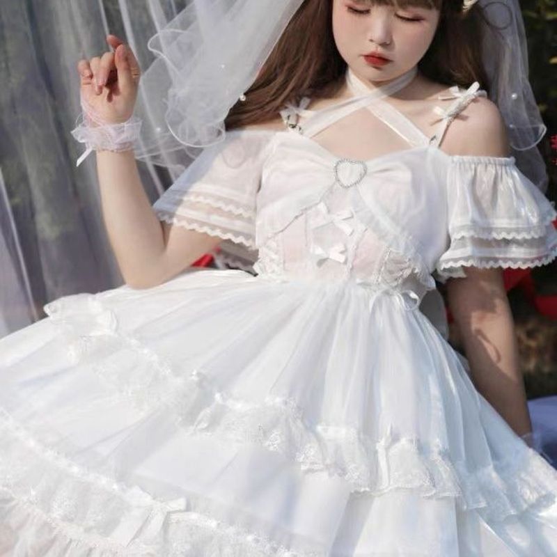 [Our Shop Is Daigou] Yue Cage Sand 2.0 Lolita Dress Light Flower Wedding Lo กระโปรงชุดโลลิต้า Uuu9.5