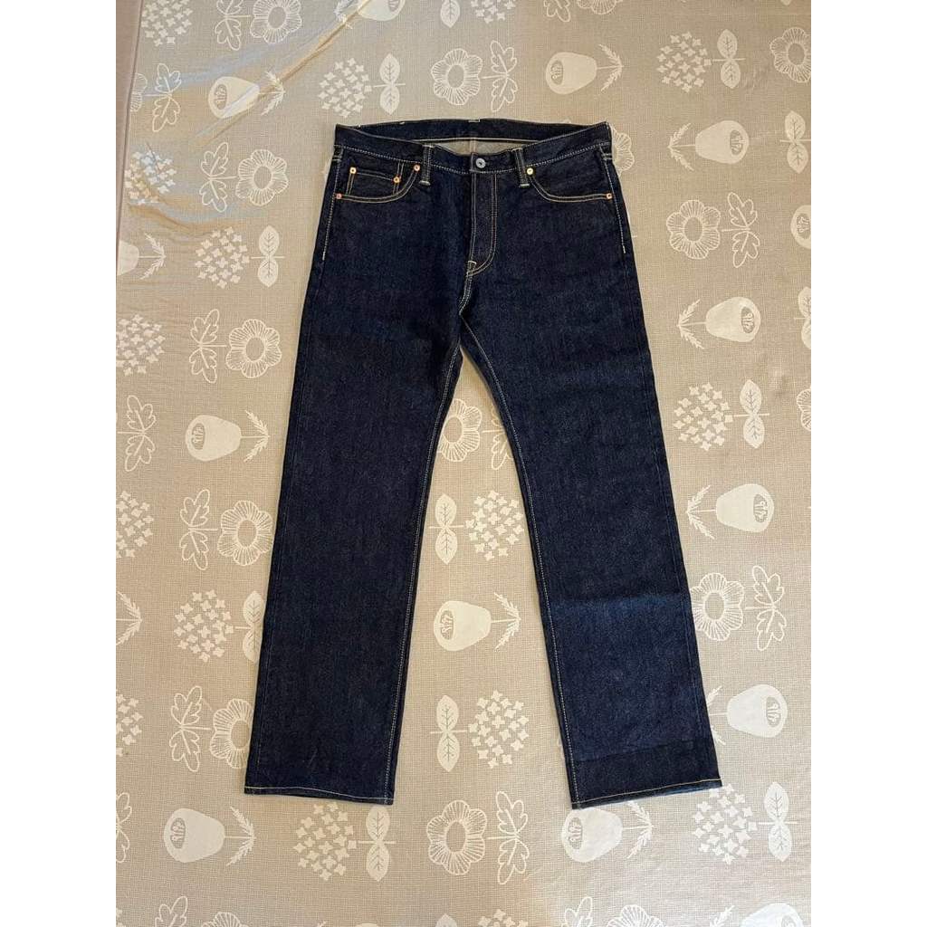 IRON HEART 666S-21 กางเกงยีนส์ผ้า 21oz Extra Heavy Denim ทรง Straight W36 มือสอง สภาพดี