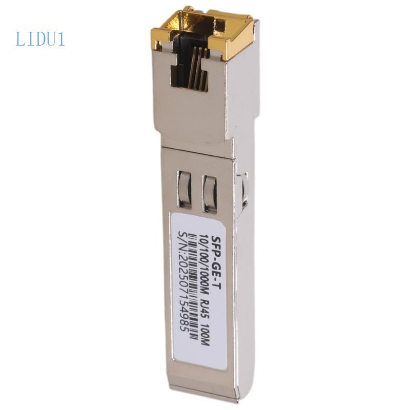 LIDU1 RJ45 SFP โมดูลทองแดง RJ45 พอร์ต Transceiver 10 100 1000M RJ45