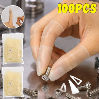 ฝาครอบนิ้วยาง, 100 ชิ้น S/M Anti-Static Wear-Resistant Cut-Out Finger Cots, สําหรับ Lab Work Delicate Handcraft Processing Tasks