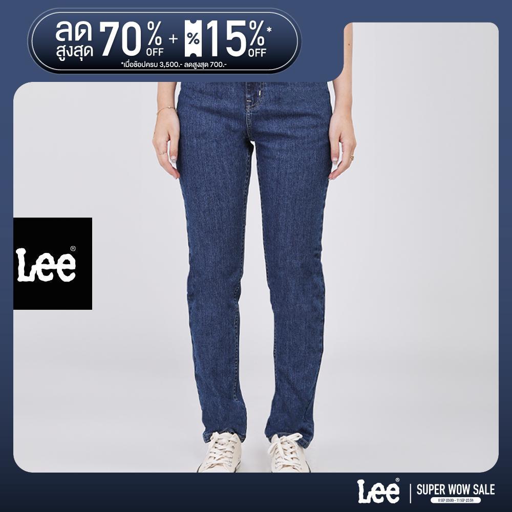 LEE กางเกงยีนส์ผู้หญิง เอวสูง ทรงเข้ารูป Slim รุ่น LE S626WSLIF44 สียีนส์กลาง