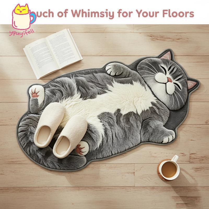 [YPU] สนุกรูปกวางพรมพื้นที่ทนพรมพื้นทนทาน 1PC สําหรับเด็ก Playroom Nursery Decor มนคสนคอเต่า combedก