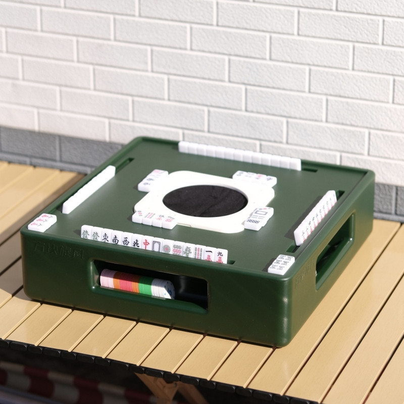 [] Square Cyclone Mini Portable Mahjong Machine Outdoor Camping Mahjong Machine [ไม่ใช่อัตโนมัติ]