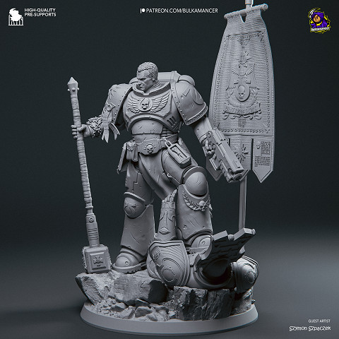 Titus Warhammer Chess Piece Model gk White Model Resin White Film สําเร็จรูปผลิตภัณฑ์ Starter gk Whi