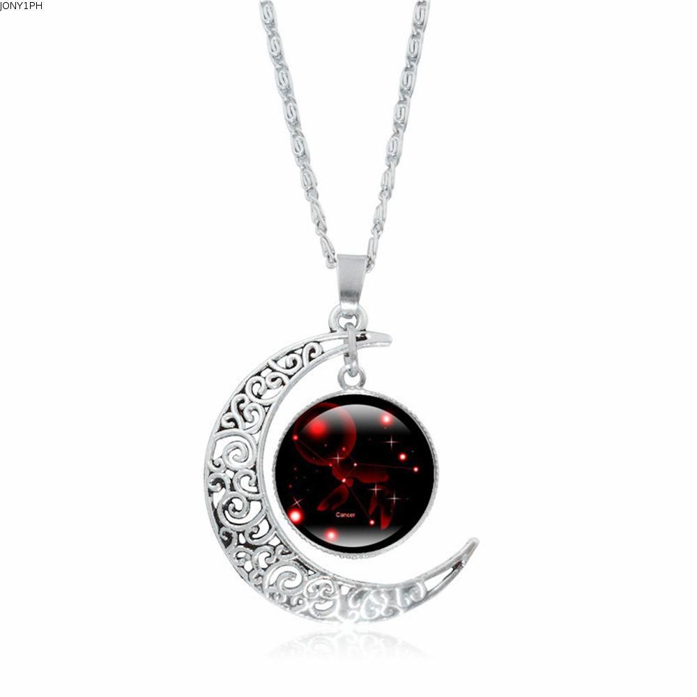 JONY1PH สร้อยคอเด็กผู้ชาย 12 Zodiac Sliver Moon