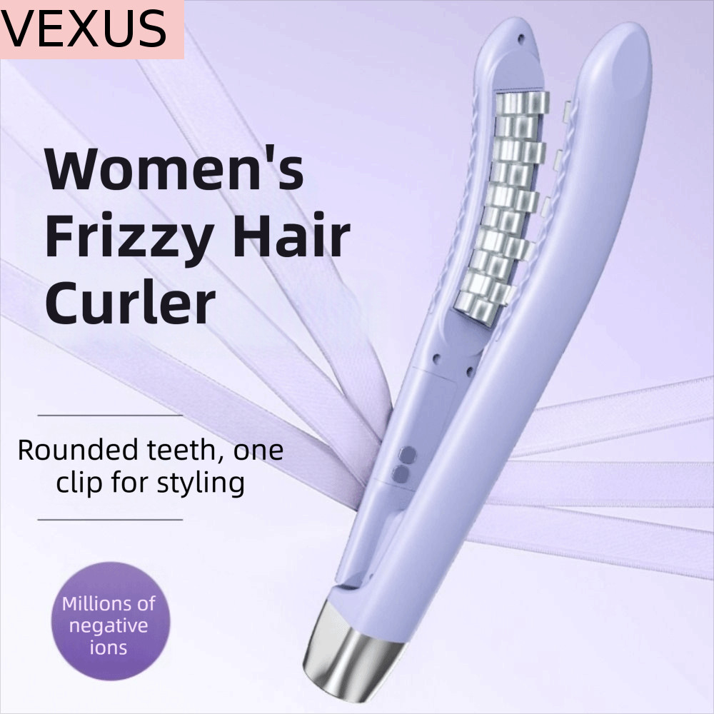 VEXUS เครื่องมือจัดแต่งทรงผมปุย, การตั้งค่าอุณหภูมิ 4 ระดับ Hair Top Pad ผู้หญิง Frizzy Hair Curler,