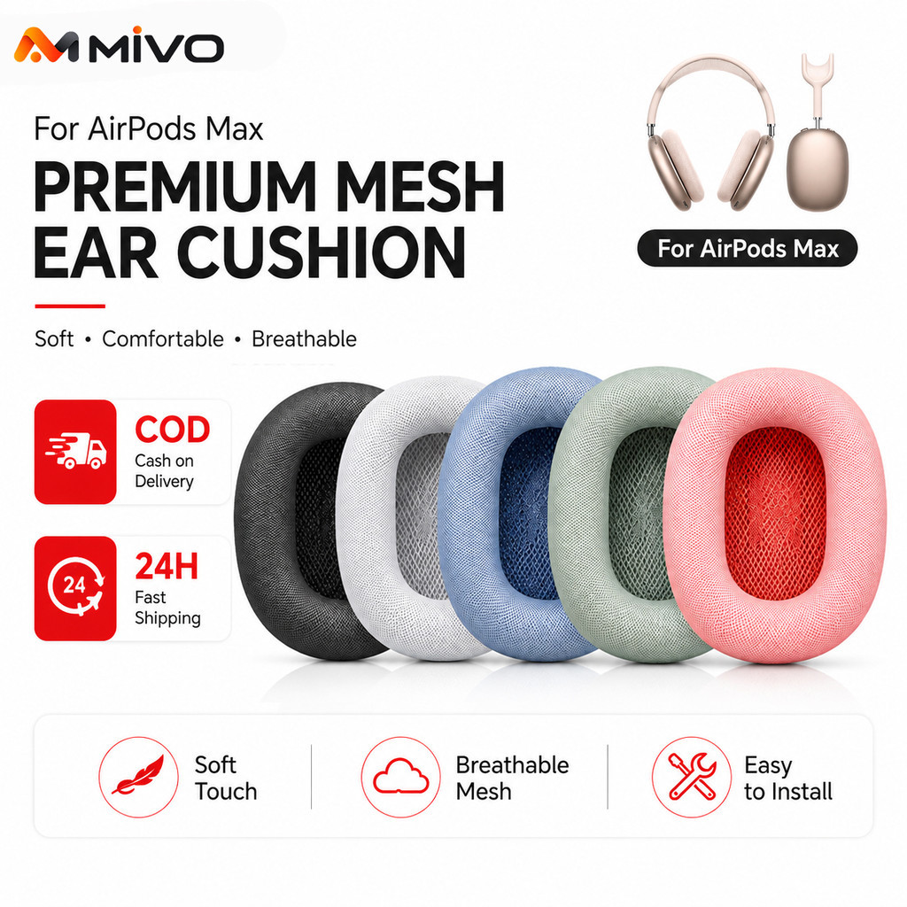 จัดส่งจากกรุงเทพฯสําหรับ Apple AirPodsMax หูฟังแผ่นรองหูฟังแผ่นรองหูฟัง Earpbuff Ear Cushion