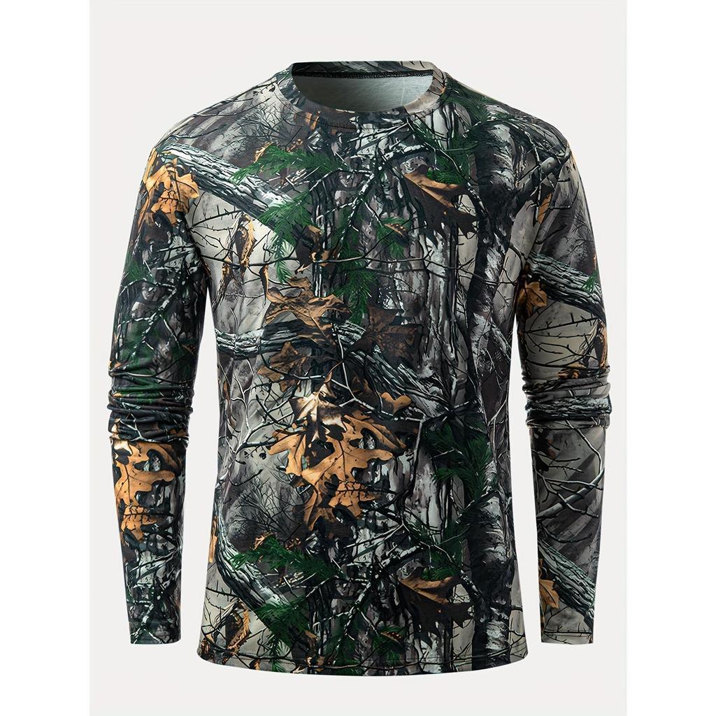 2026 Spring and Autumn Leisure Camo 1 ชิ้น เป็นโพลีเอสเตอร์ถัก คอกลม ยาว s