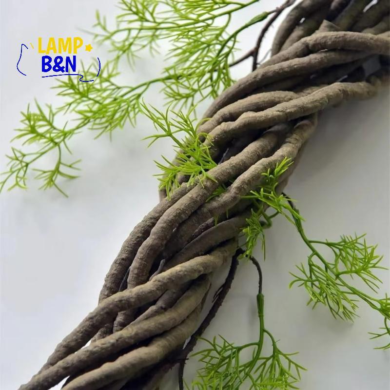 [B&N] PVC ปลอมหวายปีนเขาพืช Wigwam เนื้อที่สมจริง DIY Rainforest ภูมิทัศน์ตกแต่งสําหรับผนังห้องนั่งเ