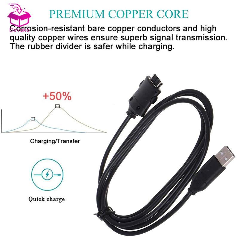 [chiwanji2mf] Suc-c2 USB Data สายชาร์จสายทนทานสีดําสําหรับกล้องดิจิตอล I7 L70