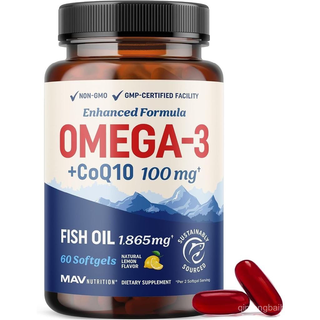 Omega 3 Oil + Co Q10 Heart Health port Omega3 พร้อม CoQ10 100MG