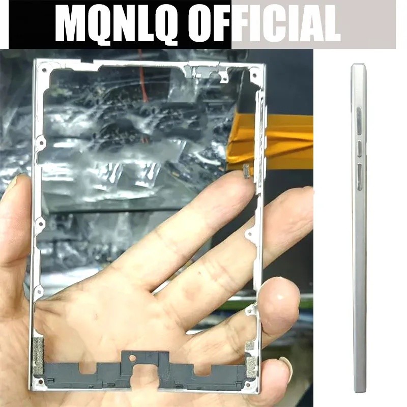สําหรับ BlackBerry Passport Q30 LCD กรอบด้านหน้าแผ่นกลางพร้อมปุ่มไฟฟ้าอะไหล่ซ่อมเปลี่ยน