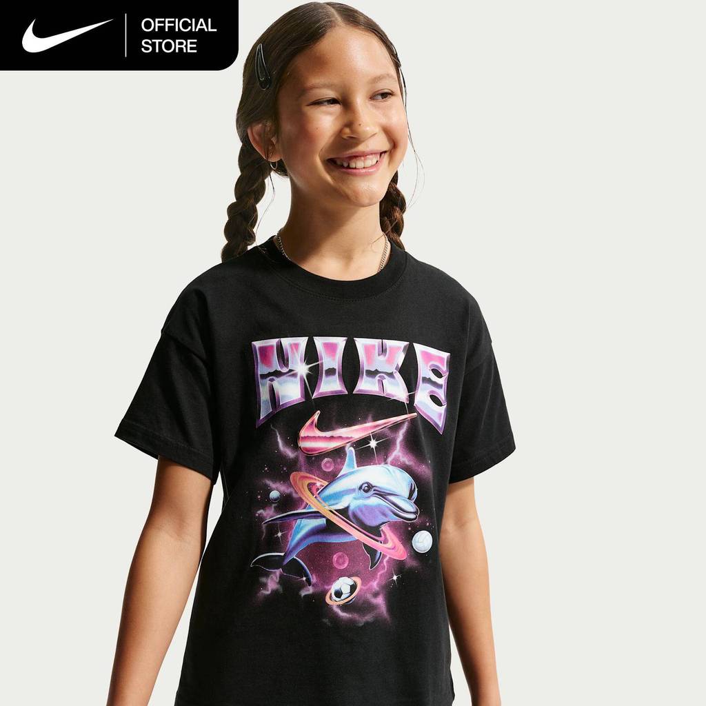 Nike Sportswear Big Kids' T-Shirt - Black [IQ5294-010]